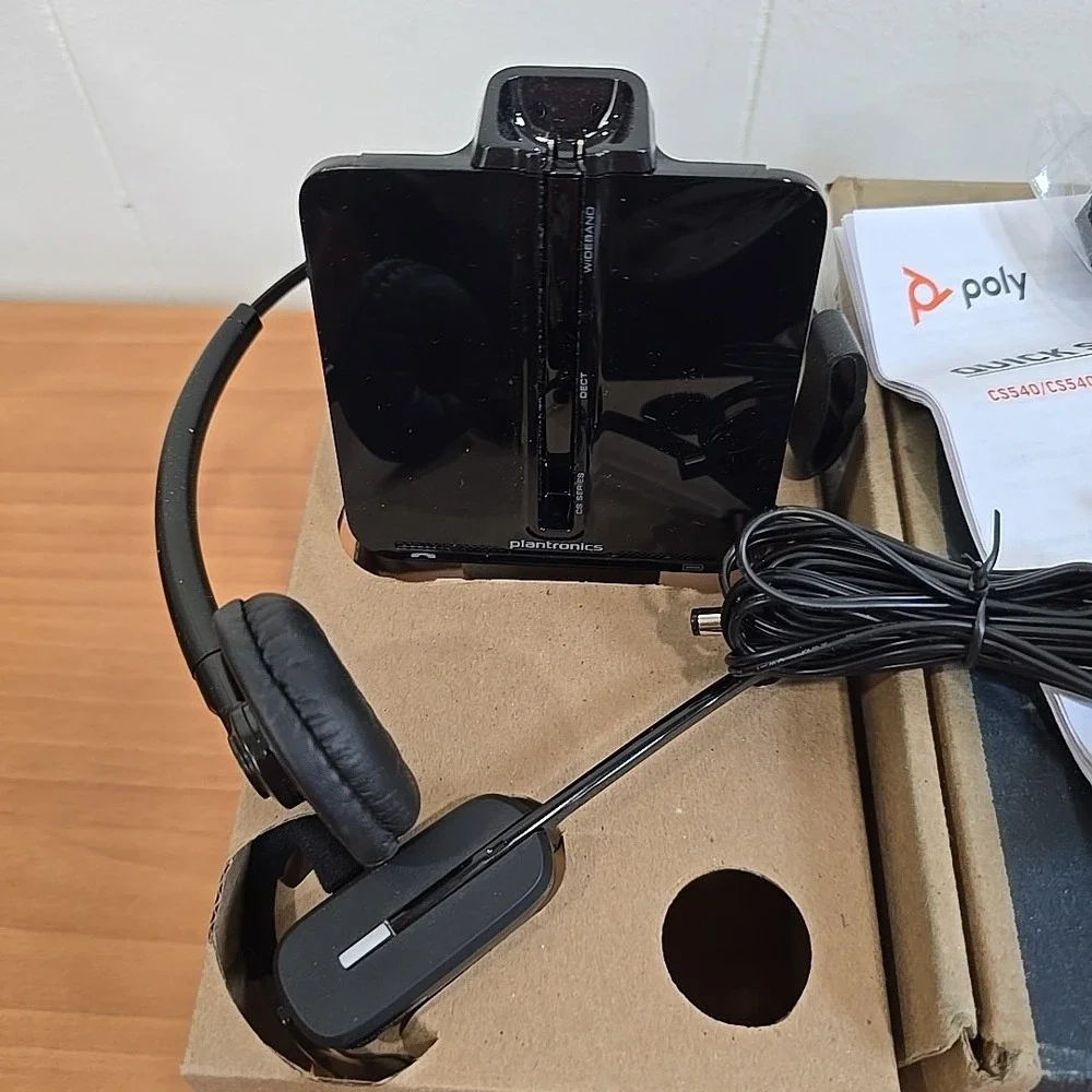 Plantronics CS540‎ Wireless Headset System Black Single Ear (Mono) Noise Cxling